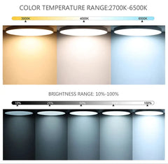 "Tuya Smart WiFi Ceiling Light – 24W RGB Circular Ambient Lamp, App Control, Alexa & Google Home Compatible for Bedroom & Home Decor"