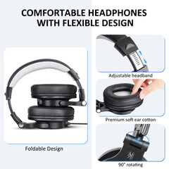 "OneOdio Wired Gaming Headset – Over-Ear 3.5mm Headphones with Detachable Microphone for PC, PS4, Xbox & Computer"