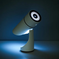 Modern lamp with a unique design on a dark background