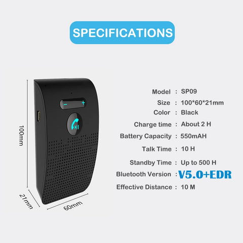 Black electronic device with specifications on a white background