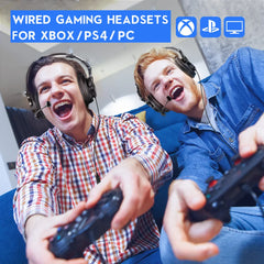 "OneOdio Wired Gaming Headset – Over-Ear 3.5mm Headphones with Detachable Microphone for PC, PS4, Xbox & Computer"
