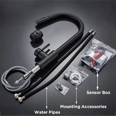 Pull-Out Sensor Black Kitchen Faucet Touch Control