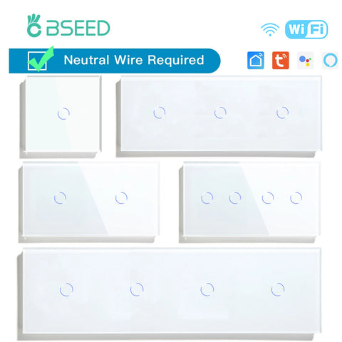 BSEED WiFi Smart Touch Light Switch EU Standard