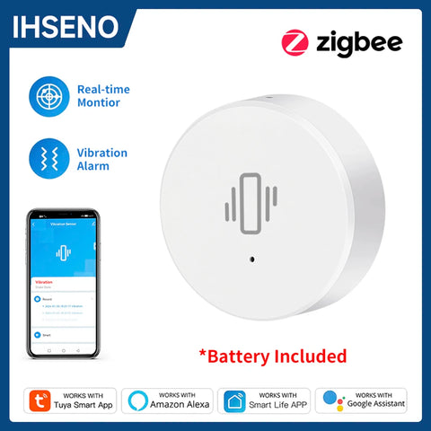 Tuya ZigBee Smart Vibration Sensor for Home Security