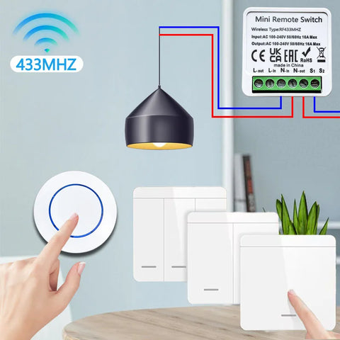 RF Smart Switch 433MHz 2-Way Control Module