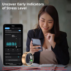 "2024 COLMI R02 Smart Ring – Health Monitor with Charging Case, 39-Day Battery Life, 5ATM Waterproof for Men & Women"