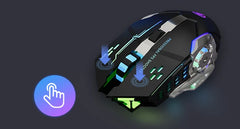 RGB Backlit Wireless Mouse – Bluetooth & 2.4GHz USB Rechargeable Silent Optical Mouse for Laptop, PC, MacBook & Tablet