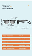 Smart Bluetooth V5.3 Sunglasses – HIFI Audio Glasses with Built-In Headphones & UV Protection