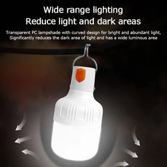 "2pcs Rechargeable LED Emergency Lights – Portable Indoor/Outdoor Flashing Lights for Barbecue, Tent, Camping with Battery"