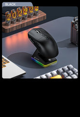 "Attack Shark X6 PAW3395 Gaming Mouse – Tri-Mode Bluetooth/2.4G/Wired, RGB, Macro Support, Magnetic Charging Base"