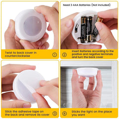 "LED Under Cabinet Light with Remote Control – Wireless RGB Color-Changing Night Light for Kitchen, Bedroom, Closet, and Counter"