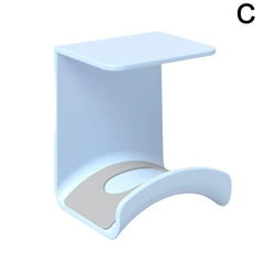 Blue plastic bracket on a white background