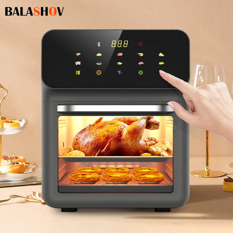 Electric 10L Air Fryer with Convection Oven – Oil-Free Automatic Deep Fryer