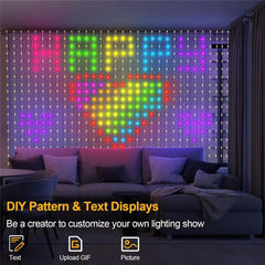 "Smart USB LED Curtain Lights"– 400 LEDs with App & Remote Control
