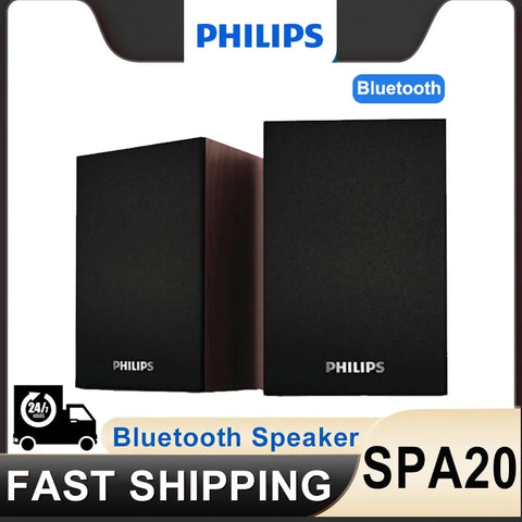 Philips SPA20 Bluetooth Speaker – 360° Wireless Stereo Sound for Laptop, PC, MacBook