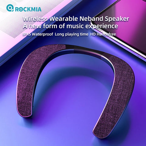 Rockmia EBS-905 Wearable Neckband Speaker – Bluetooth 5.0 Hands-Free Audio