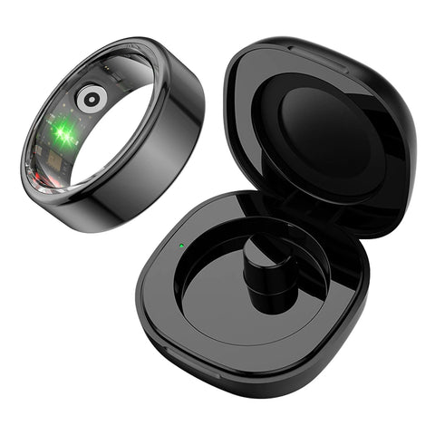 "2024 COLMI R02 Smart Ring – Health Monitor with Charging Case, 39-Day Battery Life, 5ATM Waterproof for Men & Women"