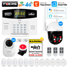 Fuers Tuya Smart 4G GSM Wi-Fi Burglar Alarm System