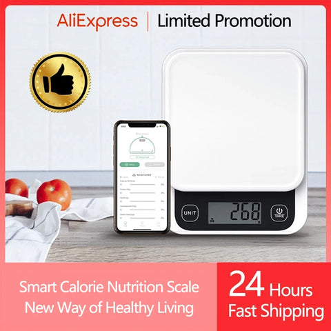 5kg Smart Kitchen Scale with Nutrition Calculator