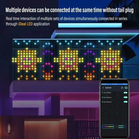 "Smart RGB LED Curtain Lights – App-Controlled, Dimmable"