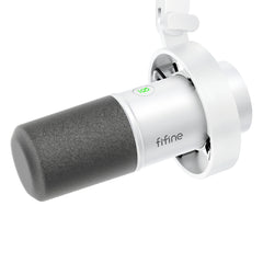 FIFINE K688 USB/XLR Dynamic Microphone – Touch Mute, Shock Mount, Headphone Jack & Volume Control for PC or Audio Interface