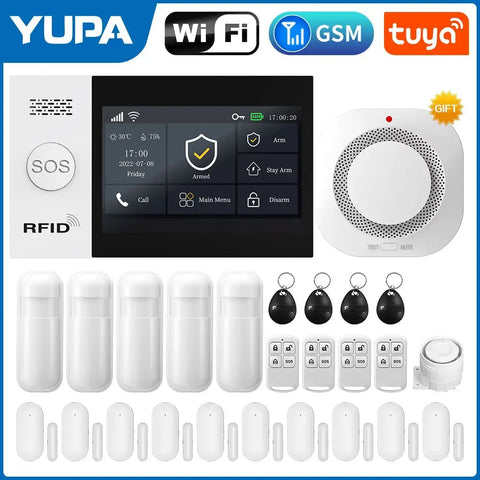 Tuya Smart Home Security Alarm System with PIR & Door Detectors