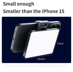 Two devices side by side with text indicating size comparison to the iPhone 15.