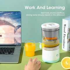 "Electric Citrus Juicer – USB Rechargeable Juice Cup for Orange, Lemon, Fruit Press with Pulp Separator for Fresh Juice"