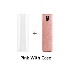 Pink phone case with a clear case on a white background