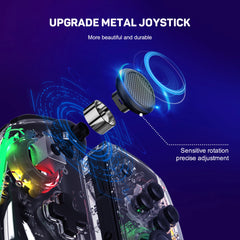 KS40 Wireless Transparent Joy-Pad – LinYuvo LED Switch Controller with Turbo for Nintendo NS/OLED/Lite
