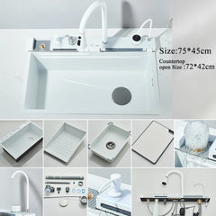 304 Stainless Steel Waterfall Kitchen Sink Set