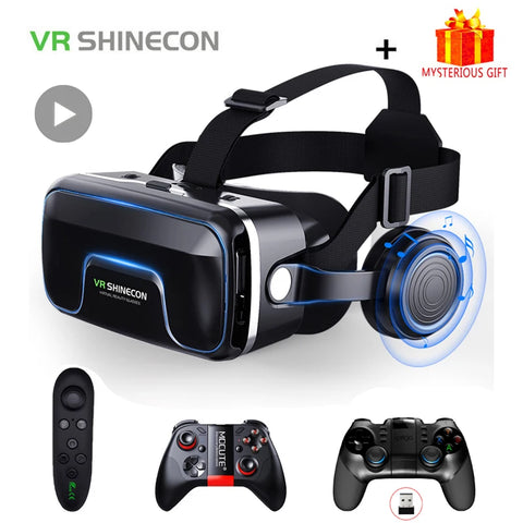 "VR Shinecon 10.0 Virtual Reality Helmet – 3D Glasses Headset for Smartphone, Video Games, Binocular VR Goggles"