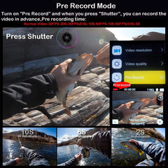 5K Action Camera with 4K60FPS & Wireless Mic