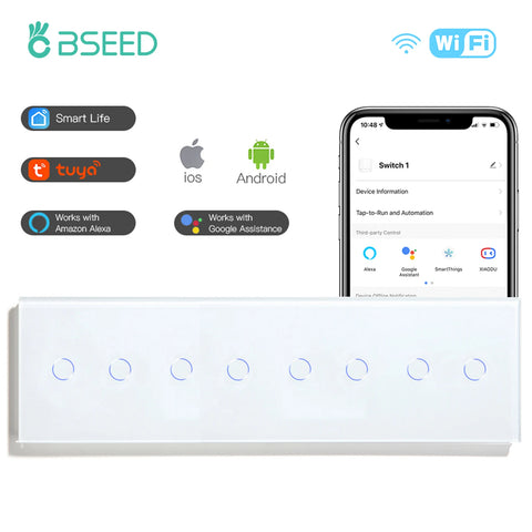 BSEED WiFi Smart Touch Light Switch EU Standard