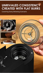 "Electric Burr Coffee Grinder – 28 Settings for Espresso, French Press, Drip"