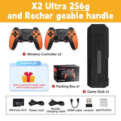 X2 Ultra Video Game Stick Console with 2.4G Wireless Controllers