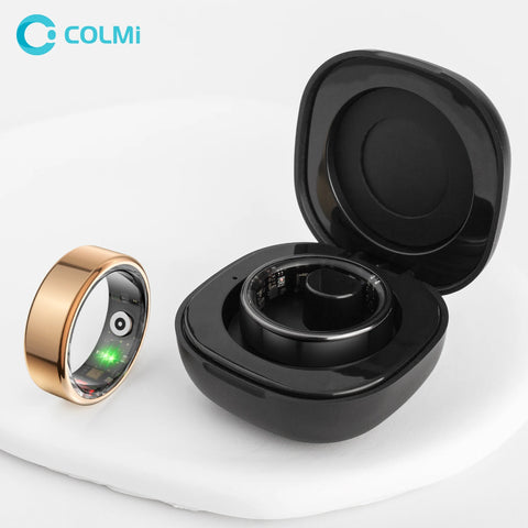 "2024 COLMI R02 Smart Ring – Health Monitor with Charging Case, 39-Day Battery Life, 5ATM Waterproof for Men & Women"