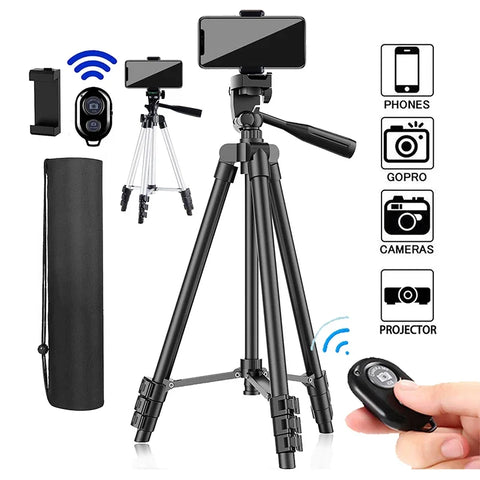 Phone Tripod with Bluetooth Remote
