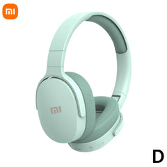 Light blue headphones with Xiaomi logo on a white background