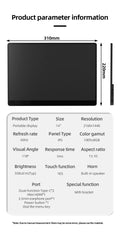 "ZSUS 14'' 2K Portable Monitor – 2160×1440 Resolution, 60Hz Display for Laptop, Xbox, PS4/PS5, Switch, TV Box, PC, and Mobile Devices"