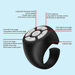 TikTok Bluetooth Finger Remote – Scroll, Like, Record & Snap with Wireless Mobile Video Controller