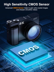 Camera with high sensitivity CMOS sensor on a circuit board background