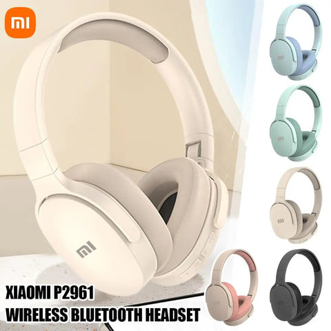Xiaomi P2961 wireless Bluetooth headset with multiple color options on a white background