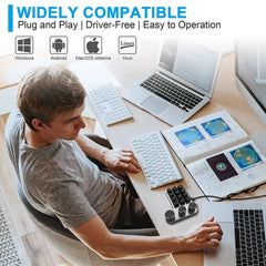 Bluetooth RGB Macro Keyboard – 3 Knobs, 12 Keys, Programmable Mechanical Hotswap Keypad