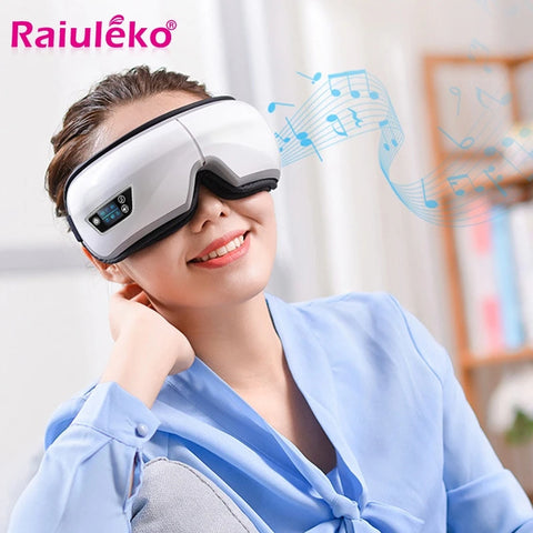 Smart Bluetooth Eye Massager – 6D Air Compression, Vibration & Soothing Music for Relaxation and Eye Strain