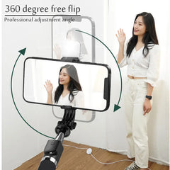 Portable Bluetooth Selfie Stick Tripod with Light