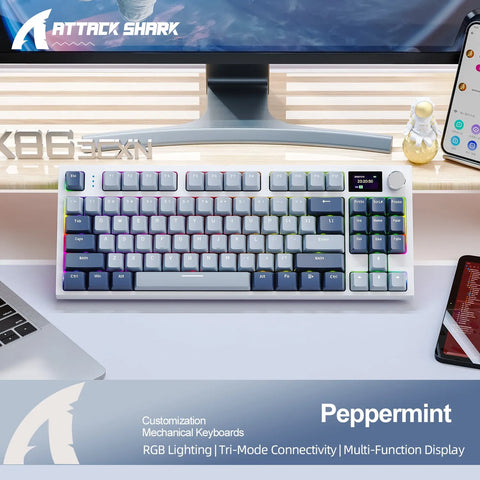 K86 Wireless Mechanical Keyboard – Hot-Swappable, Screen & Volume Knob