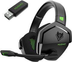 "NUBWO G06 Dual Wireless Gaming Headset – 2.4G & Bluetooth, 5ms Low Latency, 7.1 Surround Sound, ENC Mic for PC, PS4, PS5"