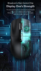 "Attack Shark X6 PAW3395 Gaming Mouse – Tri-Mode Bluetooth/2.4G/Wired, RGB, Macro Support, Magnetic Charging Base"