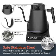 1200W Gooseneck Electric Kettle with Temp Control